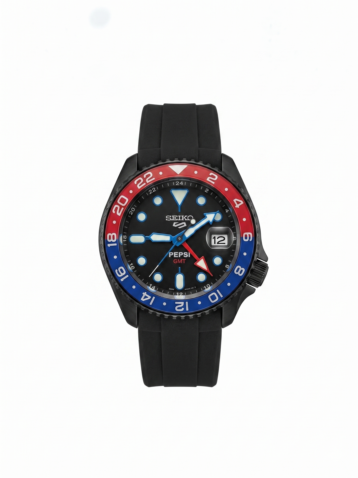 SEIKO 5 GMT PEPSI LIMITED EDITION SSK047K1 BLACK DIAL - MEN'S AUTOMATIC