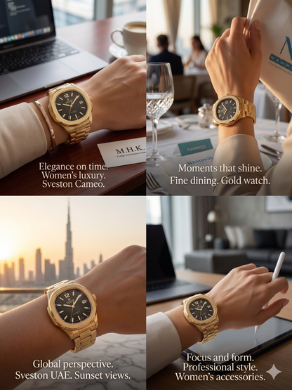 SVESTON CAMEO 19051L BLACK DIAL - WOMEN'S QUARTZ